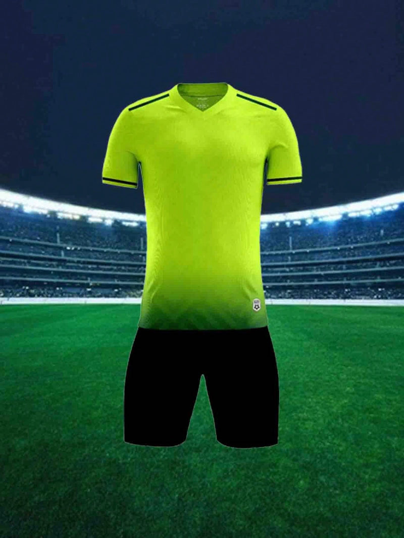 Men's Breathable And Comfortable Soccer Uniform Set With V-Neck Design, Customizable Patterns