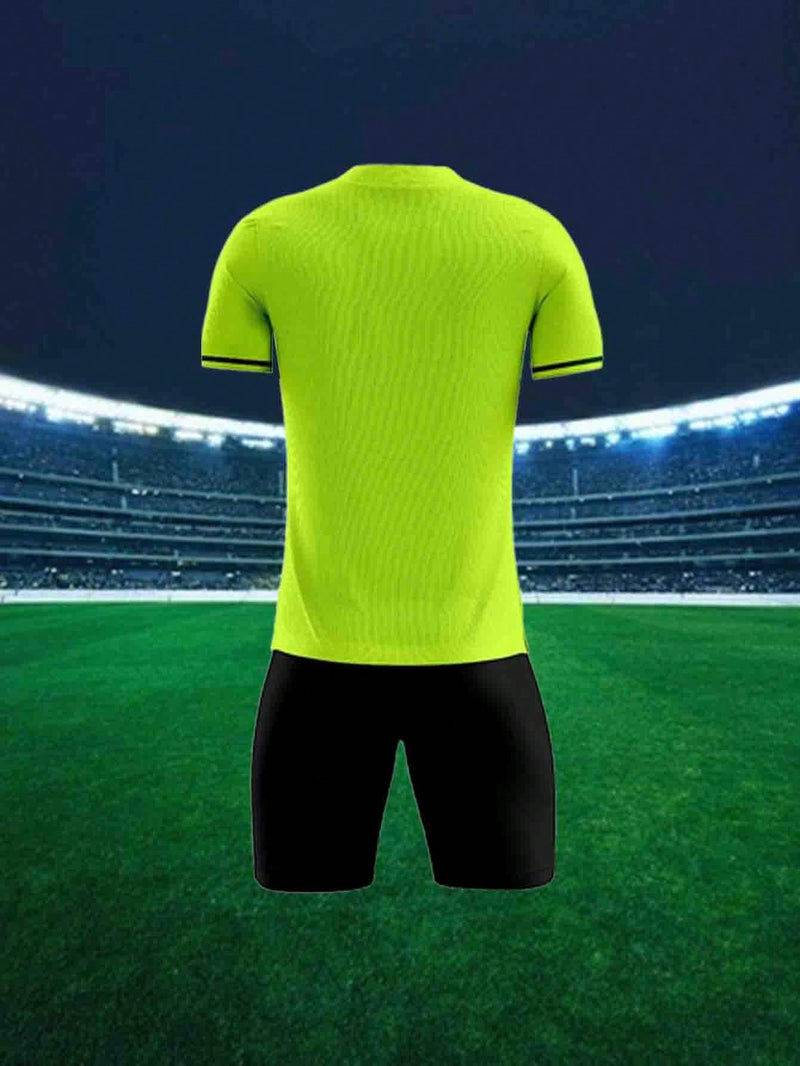 Men's Breathable And Comfortable Soccer Uniform Set With V-Neck Design, Customizable Patterns