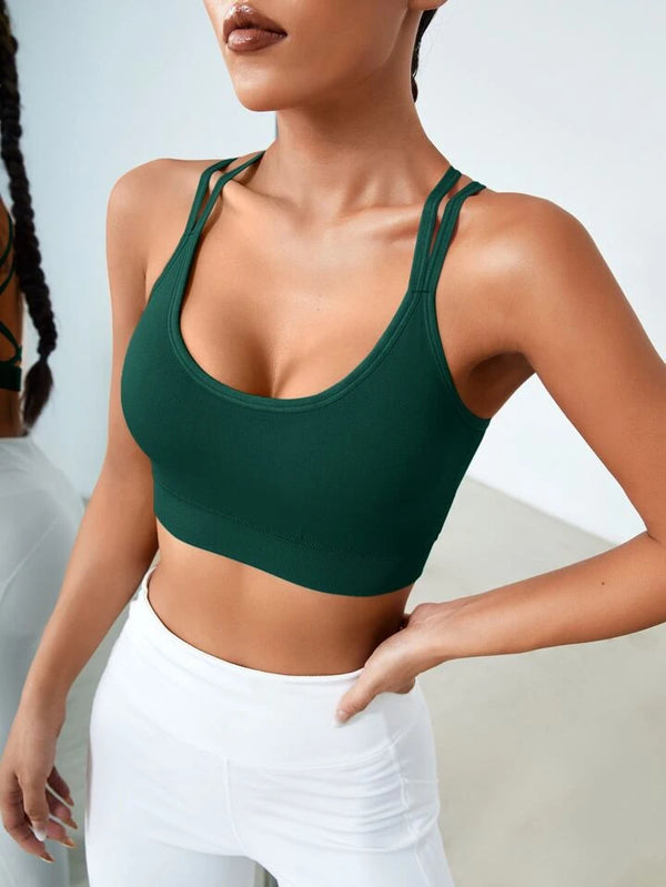 Estella’s Light Support Criss Cross Backless Sports Bra