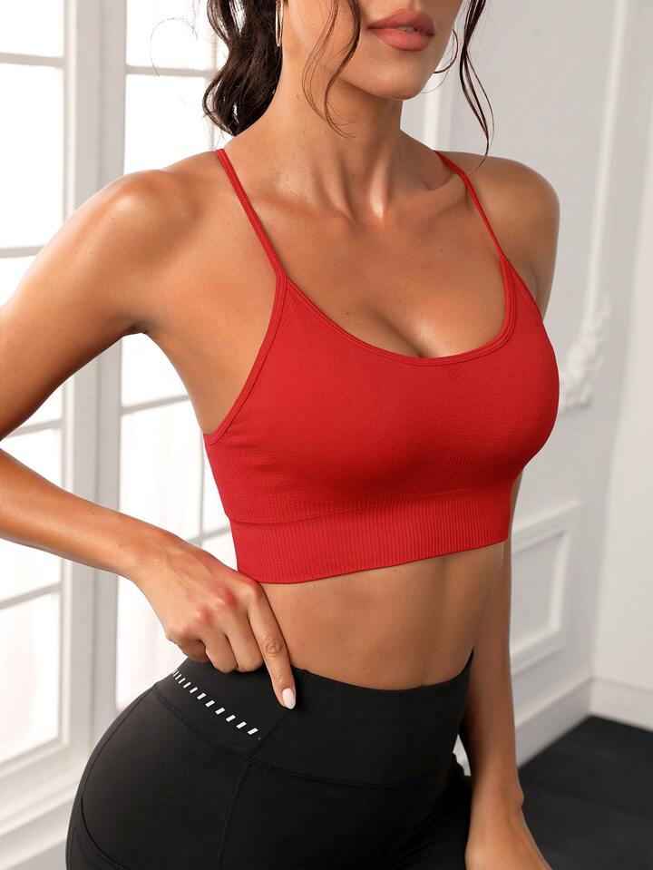 Estella’s Two Tone Crisscross Back Sports Bra