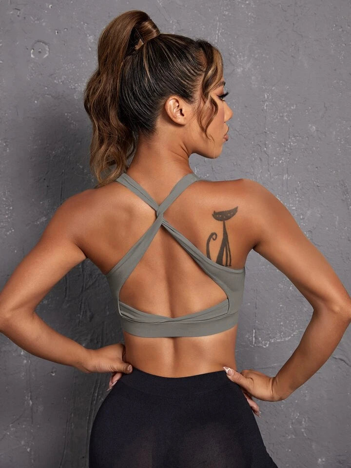 Estella’s Light Support Criss Cross Backless Sports Bra