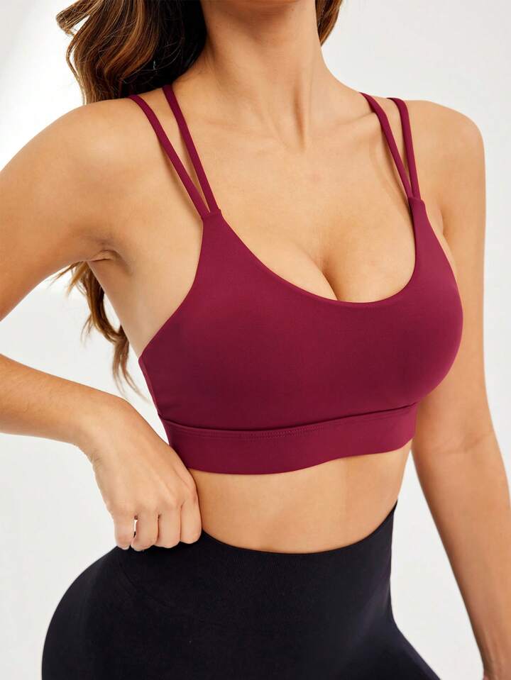 Estella’s Sport Studio Wire-Free Cross Back Strappy Short Comfortable Shockproof Sports Bra