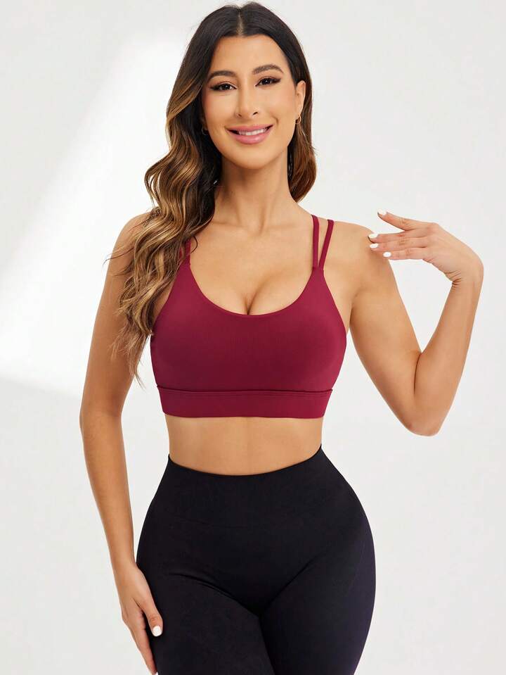 Estella’s Sport Studio Wire-Free Cross Back Strappy Short Comfortable Shockproof Sports Bra