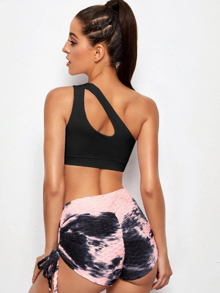 Estella’s Medium Support One Shoulder Cut Out Sports Bra