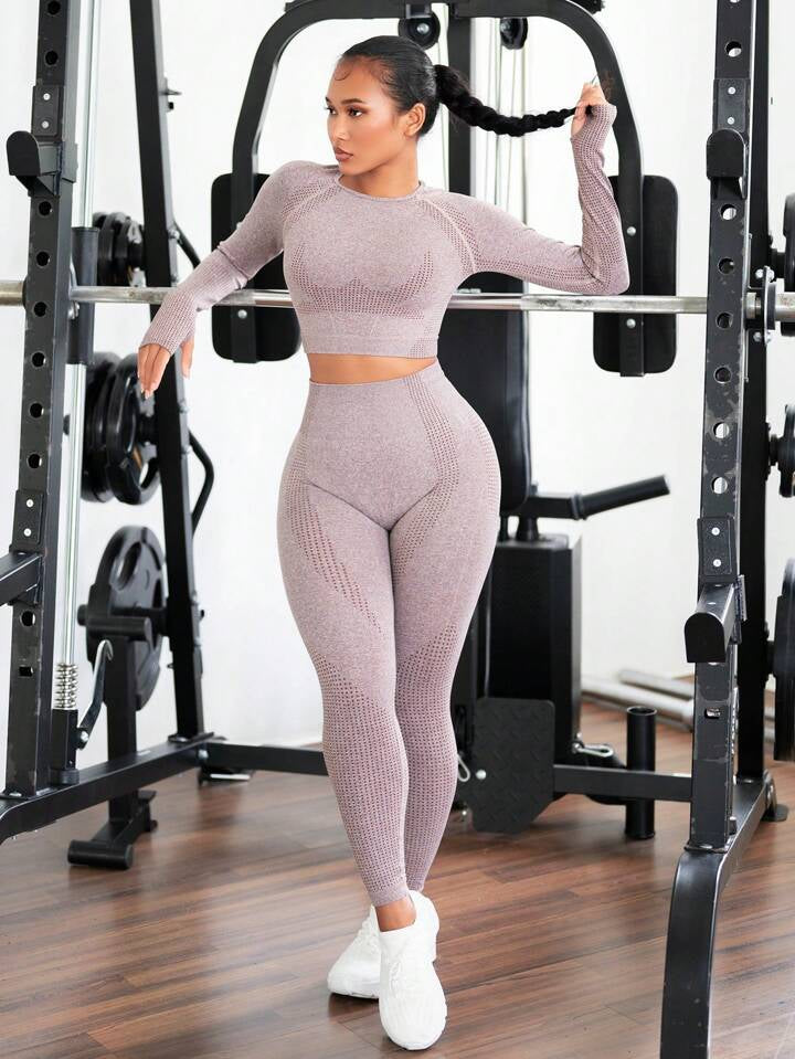Estella’s Raglan Sleeve Athletic Tracksuit Gym Clothes