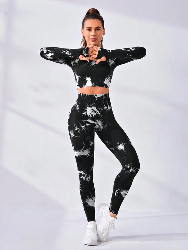 Estella’s Yoga Trendy Women's Yoga Tie Dye Workout Set