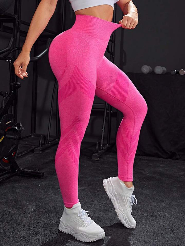 Estella’s Basic Seamless Wide Waistband Sports Leggings Butt Lift