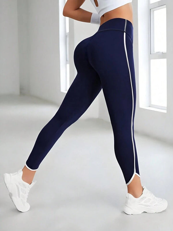 Estella’s Navy Blue Women's Workout Leggings For Running, Yoga & Fitness With High Waist And Stretchy Fit, Autumn & Winter Colanti