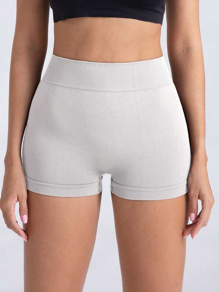 Estella’s Women's Seamless Yoga Shorts, High Waist, Stretchy, Butt Lifting, Solid Athletic Shorts