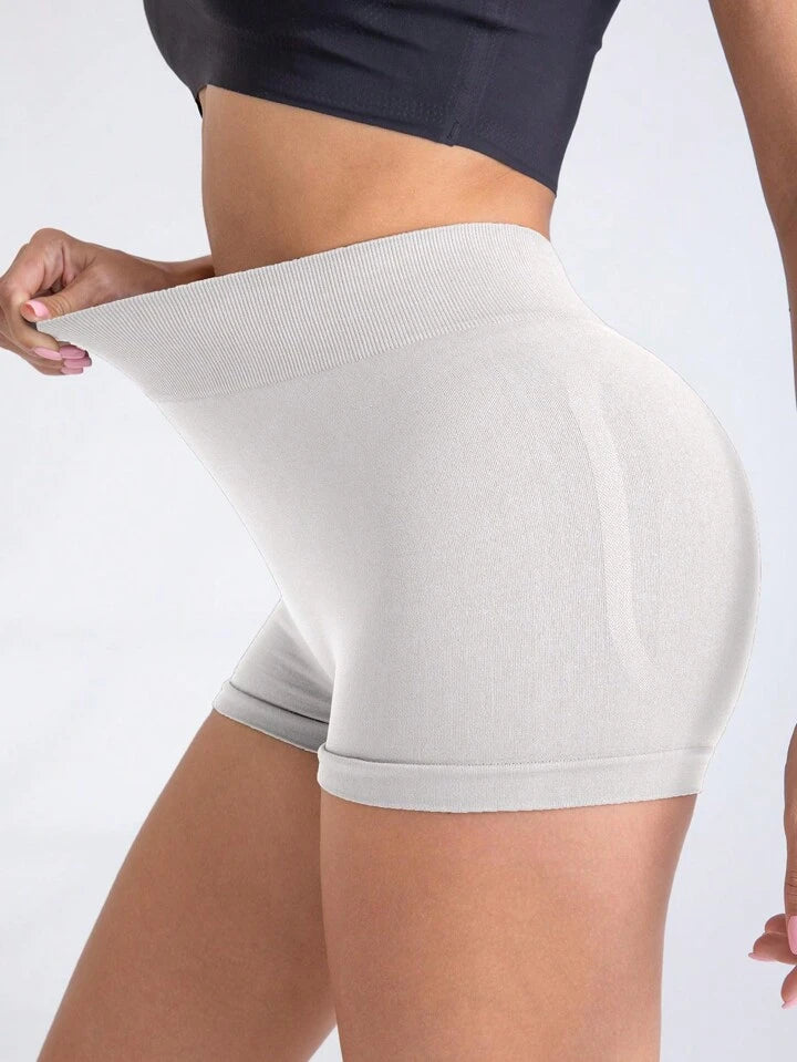 Estella’s Women's Seamless Yoga Shorts, High Waist, Stretchy, Butt Lifting, Solid Athletic Shorts