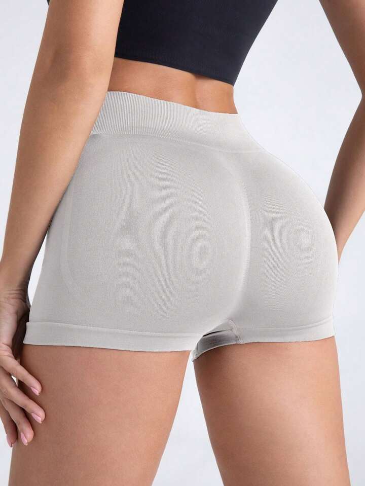 Estella’s Women's Seamless Yoga Shorts, High Waist, Stretchy, Butt Lifting, Solid Athletic Shorts