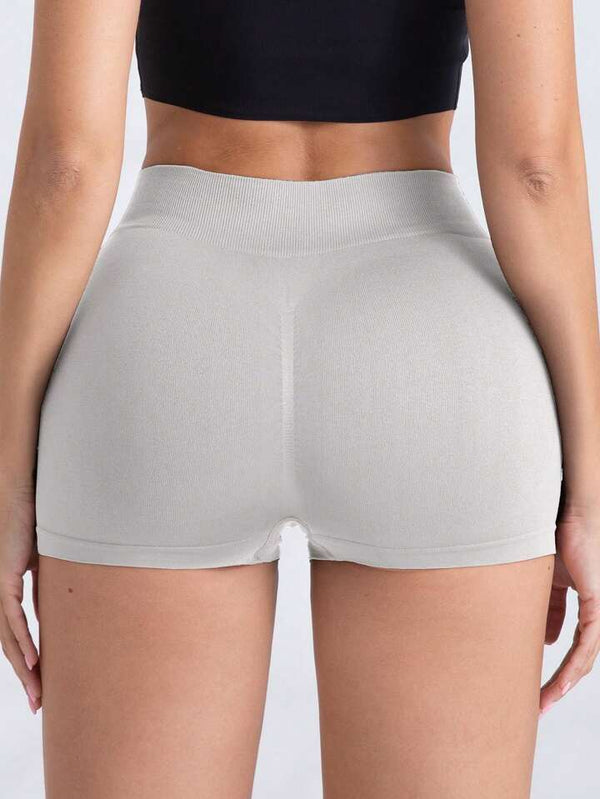 Estella’s Women's Seamless Yoga Shorts, High Waist, Stretchy, Butt Lifting, Solid Athletic Shorts