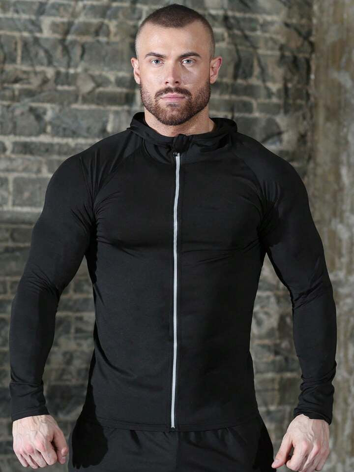 5pcs/Set Men's Sporting Suit, Quick-Dry Fitness Clothes For Compression &  Gym Training