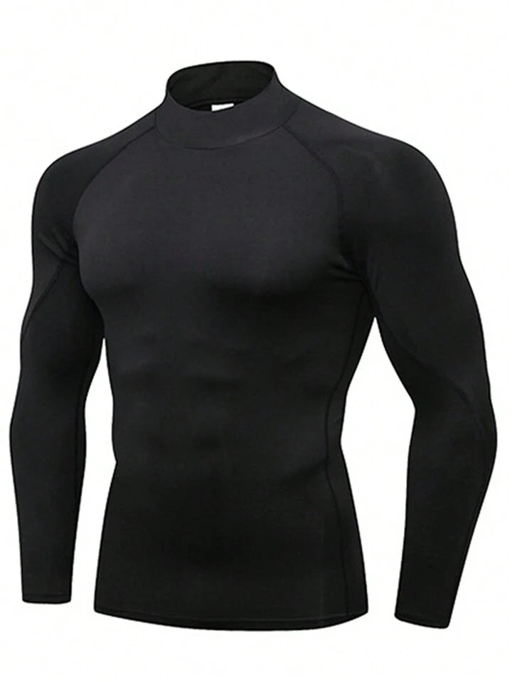 Quick Dry Compression Long Sleeve Sports T-Shirt Gym Clothes Men Basic T Shirt