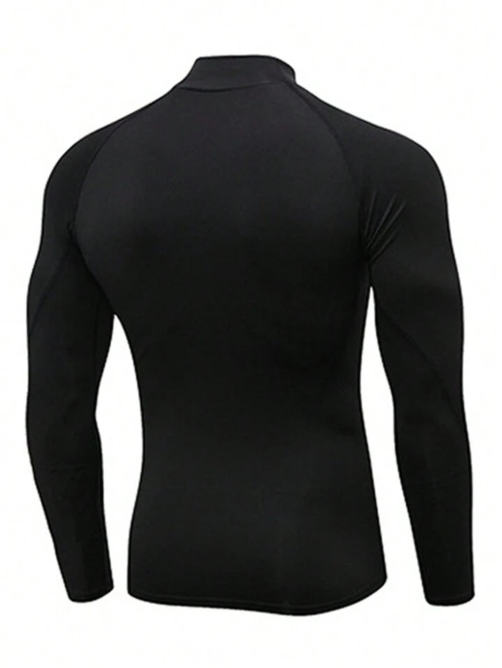 Quick Dry Compression Long Sleeve Sports T-Shirt Gym Clothes Men Basic T Shirt