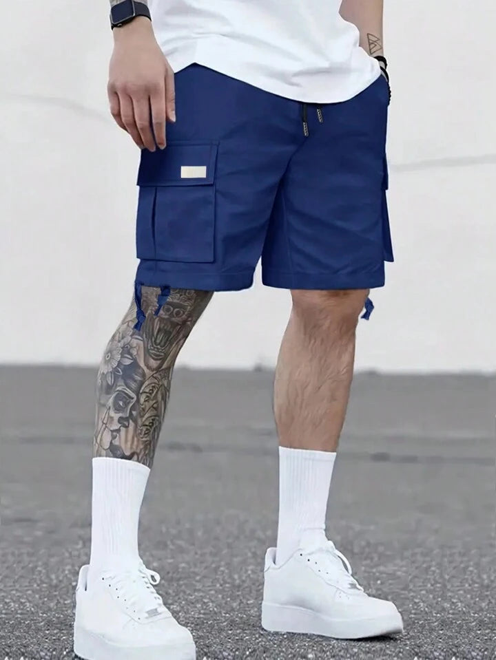 Homme Men's Drawstring Cargo Shorts