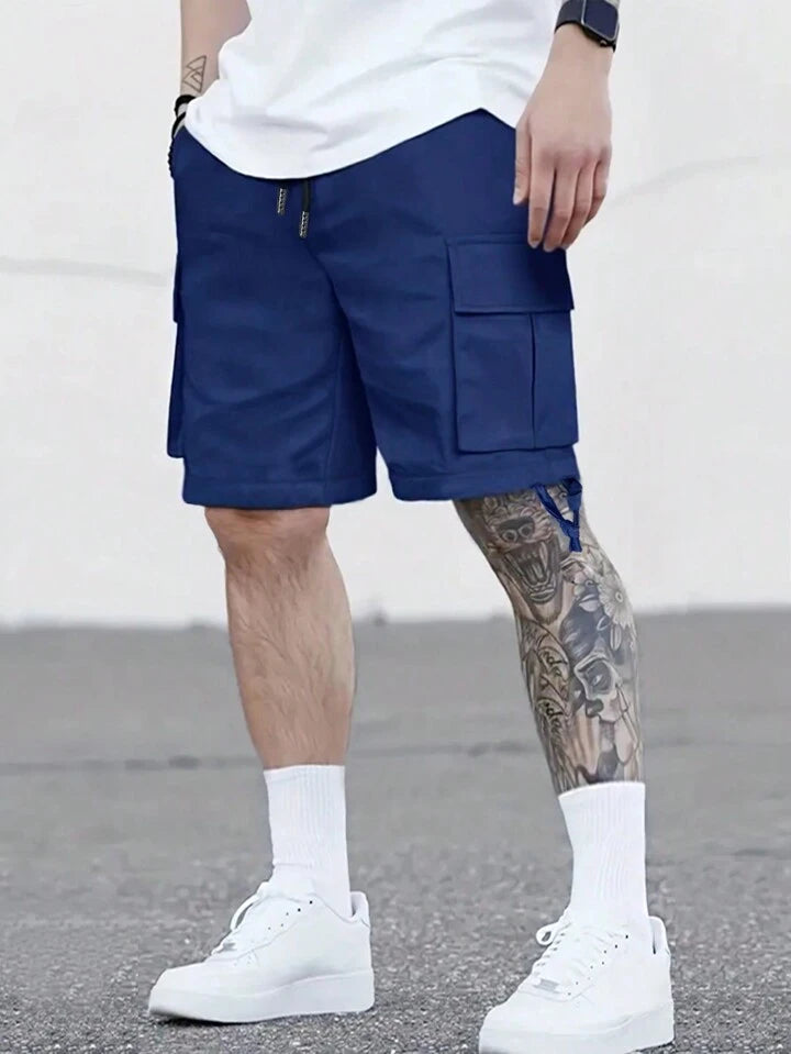 Homme Men's Drawstring Cargo Shorts