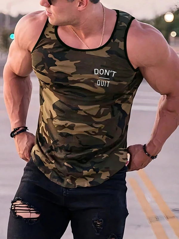 LEGND Men'S Letter Printed Camouflage Tank Top