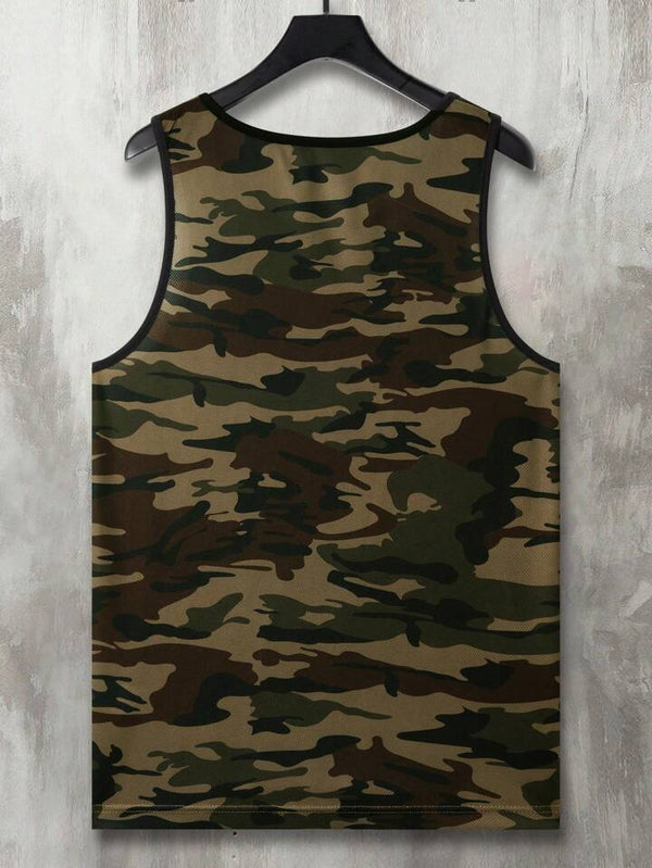 LEGND Men'S Letter Printed Camouflage Tank Top